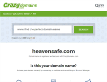 Tablet Screenshot of heavensafe.com